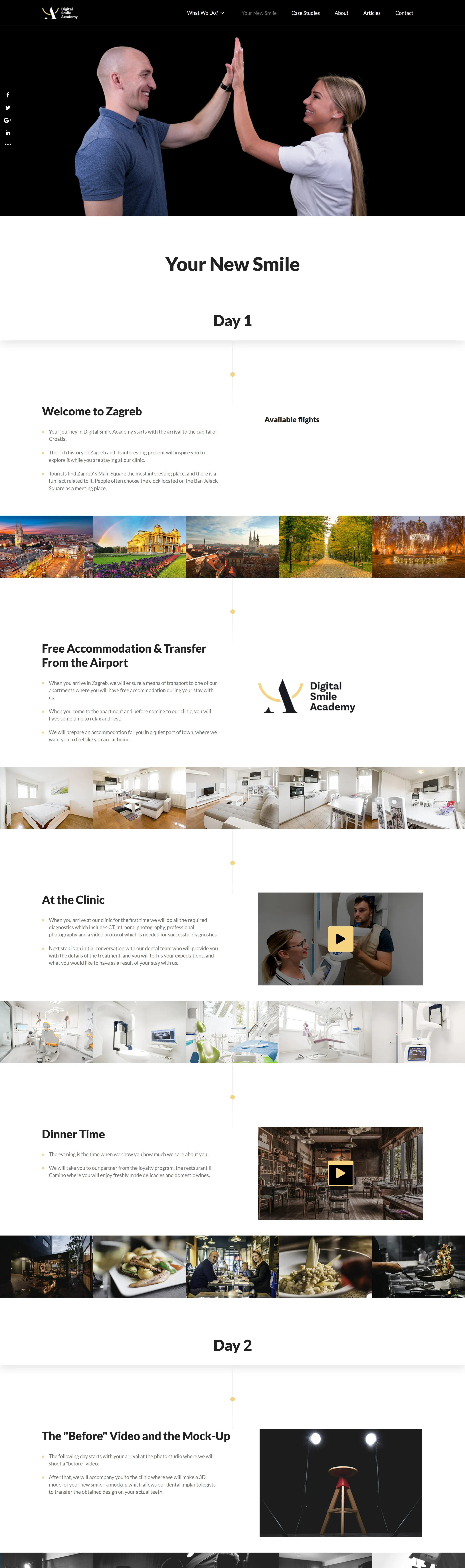 Digital Smile Academy Продукт Digital Smile Academy, тематика — Здоровье и фитнес, цвета — Белый, Черный, Серый, стиль — Корпоративный, Минимализм, типографика — Без засечек