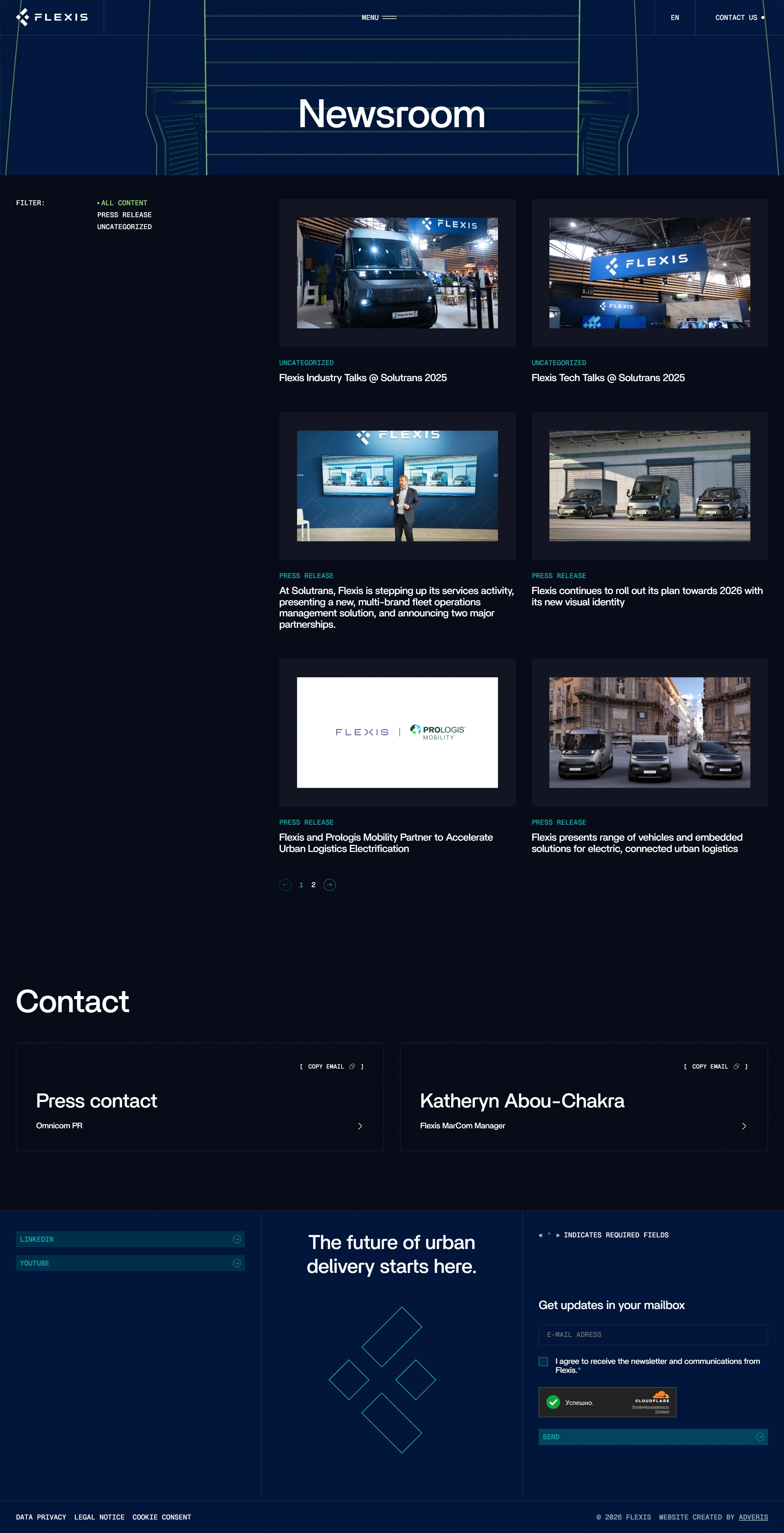 Flexis Новости Flexis, тематика — Логистика, цвета — Черный, стиль — Корпоративный, Минимализм, типографика — Без засечек