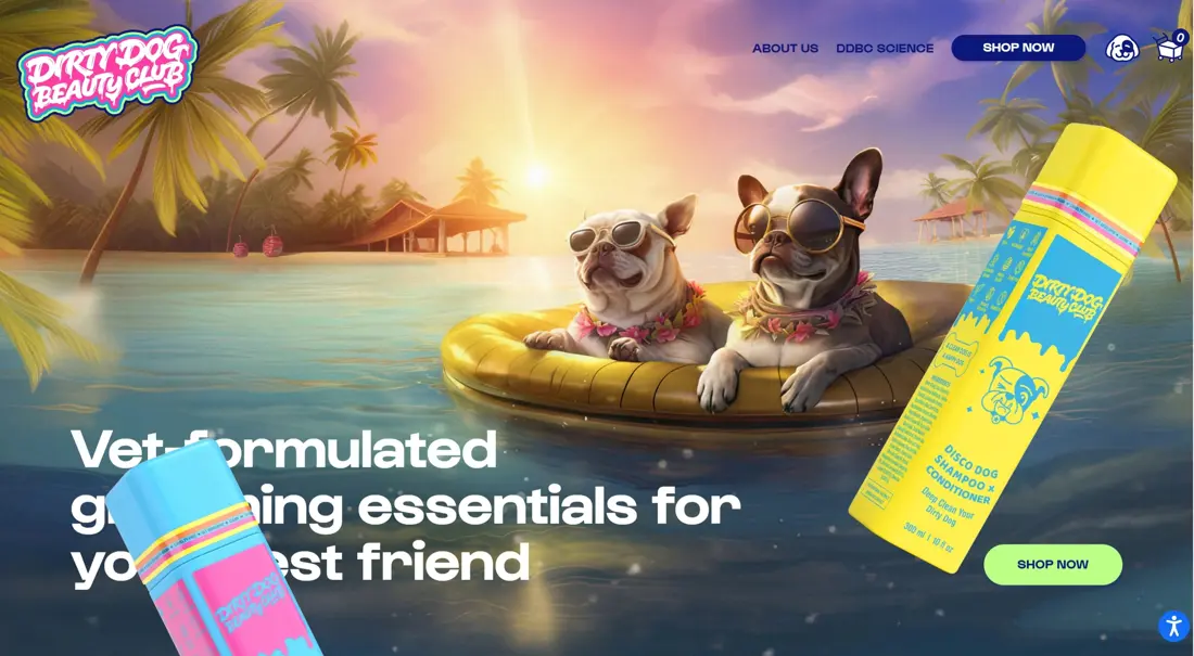 Секция «Первый экран» с сайта https://thermokonnect.com/, тематика — Домашние животные, цвета — Черный, Серый, Желтый, Коричневый, стиль — Рисованный, Фестивальный, типографика — Без засечек, Декоративные