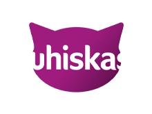 Комбинированный логотип WHISKAS, тематика — Домашние животные, цвета — Черный, Серый, Красный