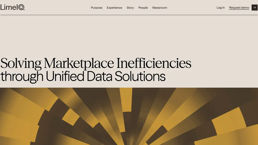 Секция «Первый экран» с сайта https://www.limeiq.com/, тематика — Бизнес и профессиональные услуги, цвета — Белый, Черный, Серый, Коричневый, стиль — Минимализм, типографика — С засечками