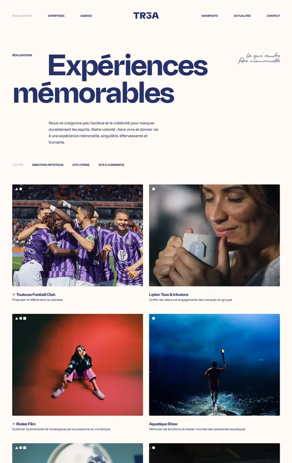 Портфолио Troa, тематика — Агентство , цвета — Белый, Черный, Серый, стиль — Корпоративный, типографика — Без засечек