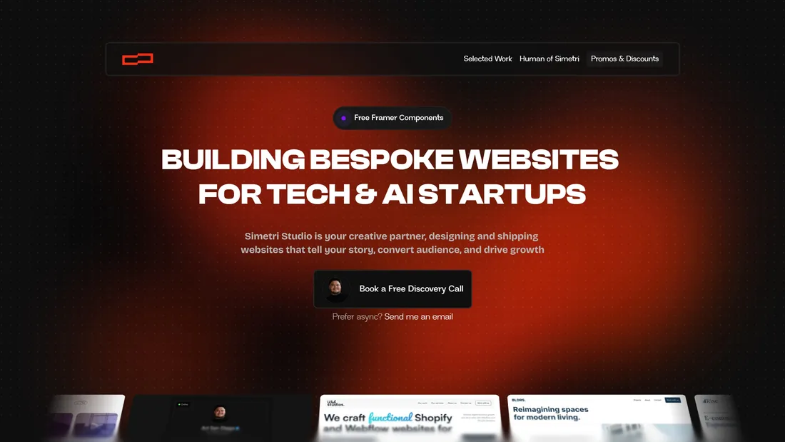 Секция «Первый экран» с сайта https://simetri.studio/, тематика — Дизайн, IT и программное обеспечение, цвета — Черный, Коричневый, стиль — Корпоративный, Типографика, типографика — Без засечек