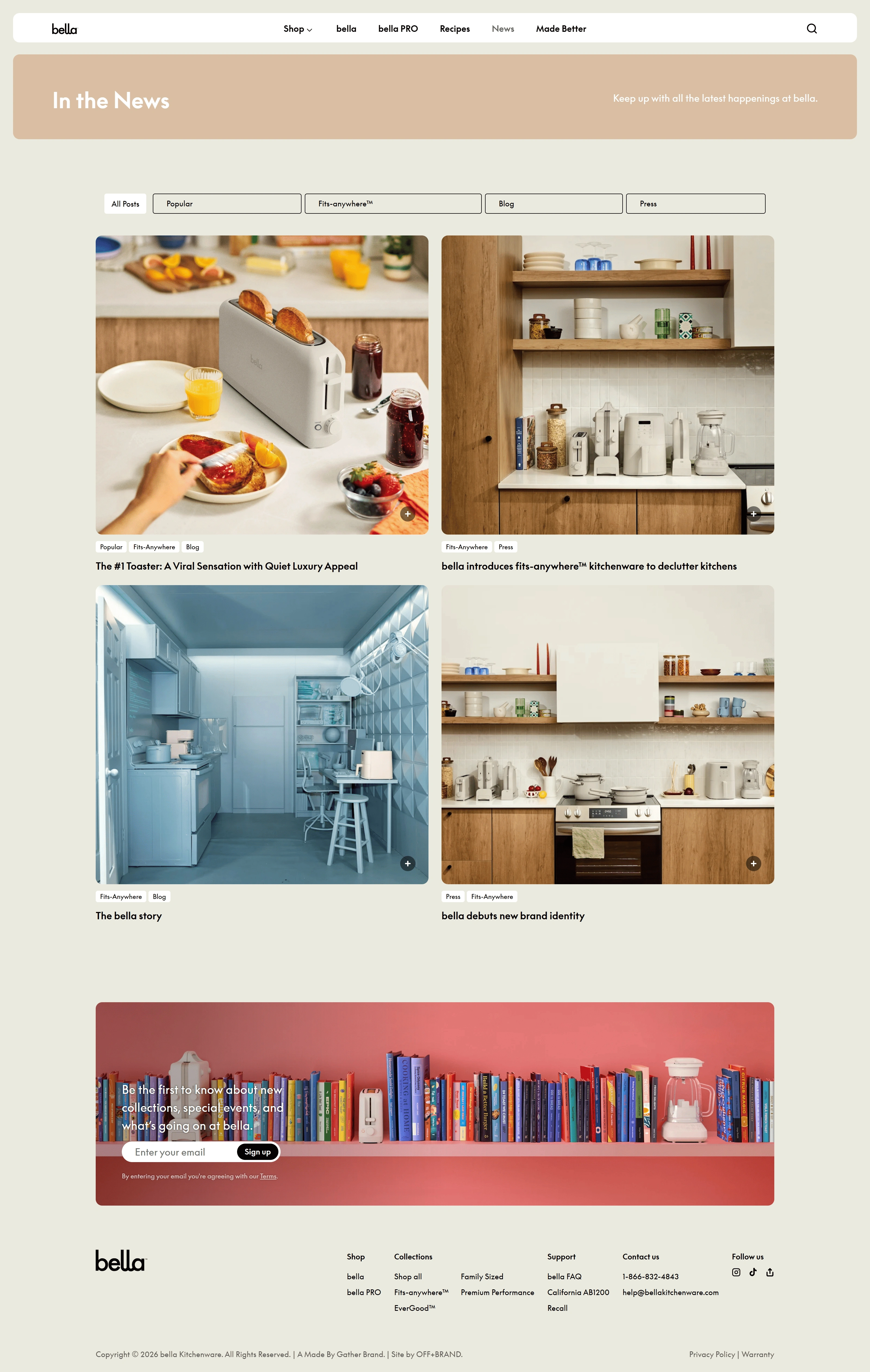 bella Kitchen Appliances Новости bella Kitchen Appliances, тематика — Интернет-магазин, цвета — Белый, Серый, стиль — Карточный, Минимализм, типографика — Без засечек
