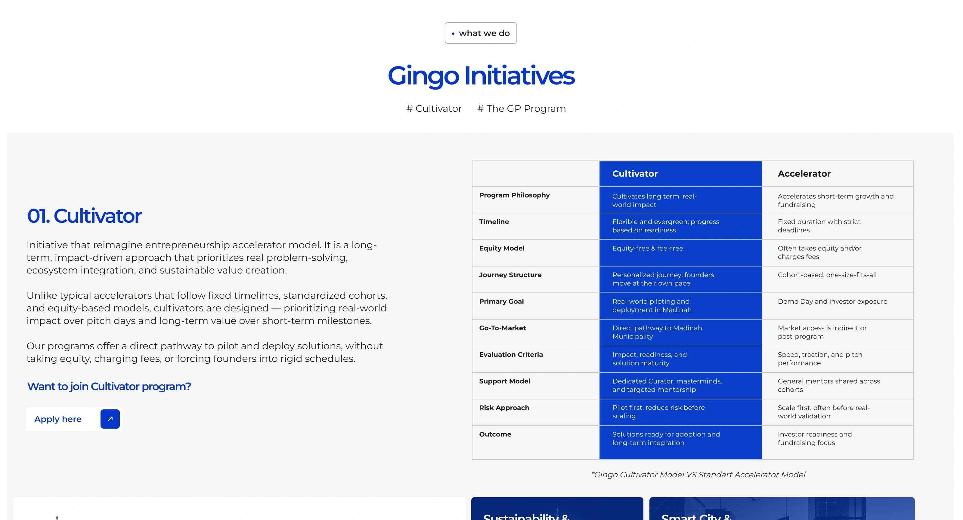 Gingo Секция «Услуги» с сайта https://gingopartners.com/, тематика — Некоммерческая деятельность, цвета — Белый, Синий, стиль — Корпоративный, Минимализм, типографика — Без засечек