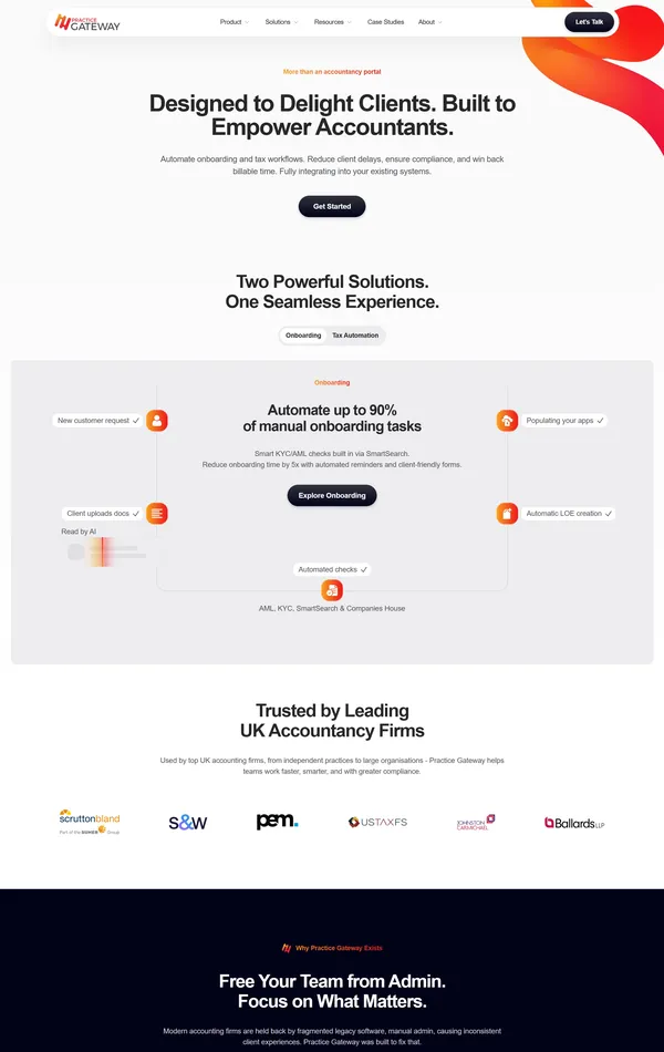 Главная Practice Gateway, тематика — Финансы, SaaS, цвета — Белый, Черный, стиль — Корпоративный, Минимализм, типографика — Без засечек