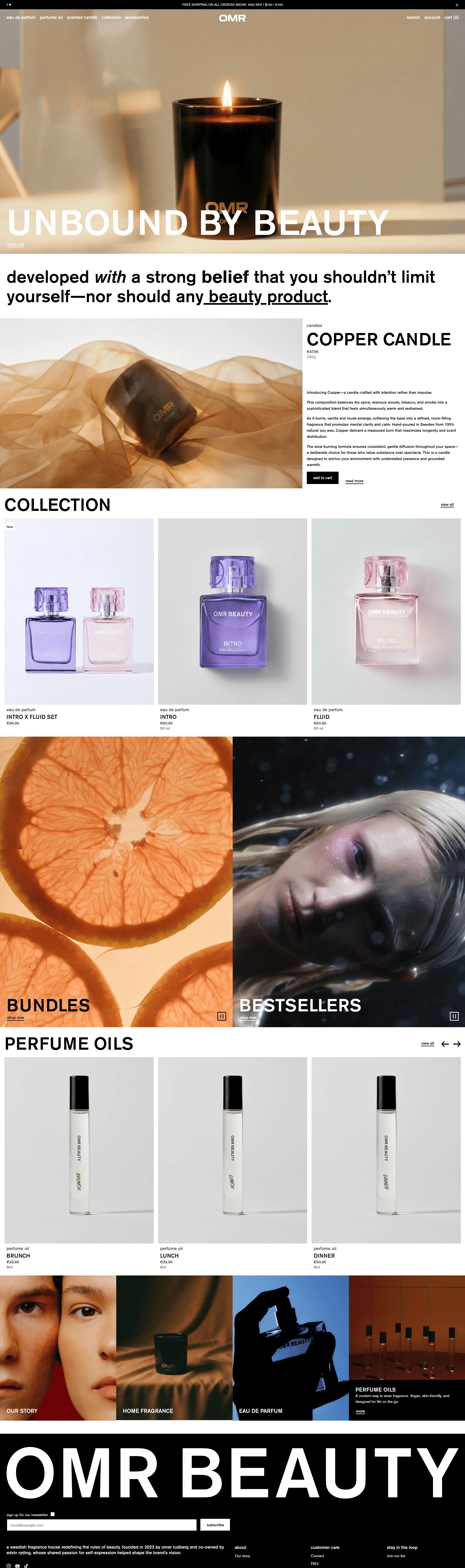 OMR Beauty Каталог OMR Beauty, тематика — Красота, цвета — Белый, Черный, Серый, стиль — Минимализм, типографика — Без засечек, Декоративные