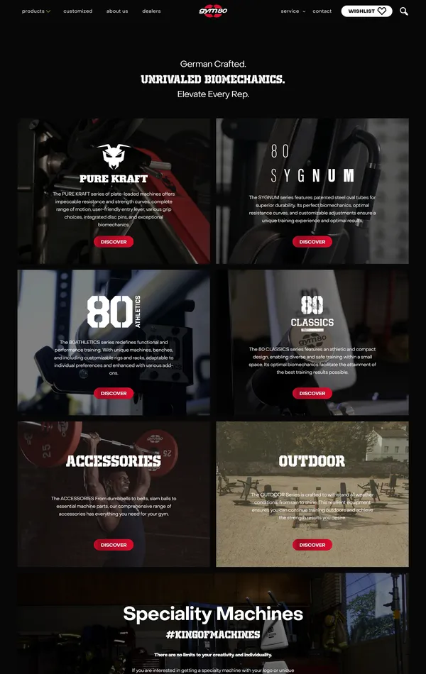 Главная gym80, тематика — Здоровье и фитнес, цвета — Белый, Черный, Серый, стиль — Корпоративный, типографика — Без засечек