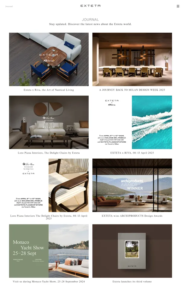 Блог Exteta, тематика — Дизайн, цвета — Белый, Черный, Серый, стиль — Корпоративный, типографика — Без засечек