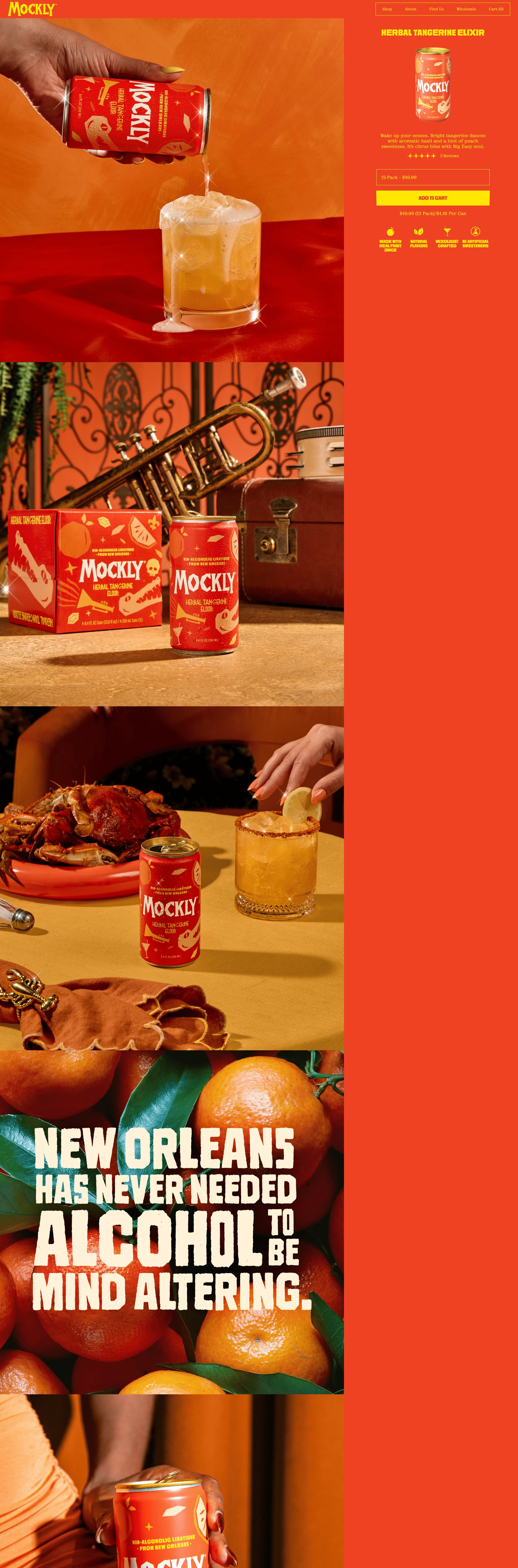 Drink Mockly Продукт Drink Mockly, тематика — Еда и напитки, цвета — Красный, Коричневый, стиль — Фестивальный, Брутализм, типографика — Декоративные