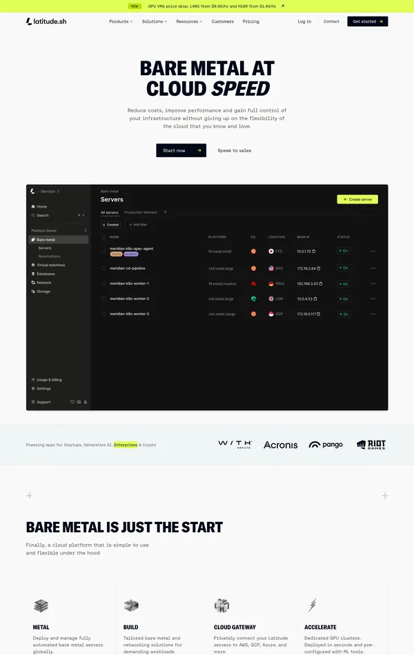 Продукт Latitude, тематика — IT и программное обеспечение, цвета — Белый, Черный, стиль — Корпоративный, Минимализм, типографика — Без засечек