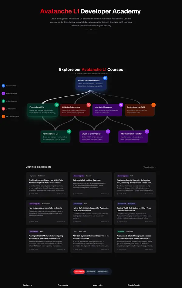 Многостраничный сайт Avalanche, тематика — Крипто  и блокчейн, цвета — Черный, стиль — Корпоративный, типографика — Без засечек