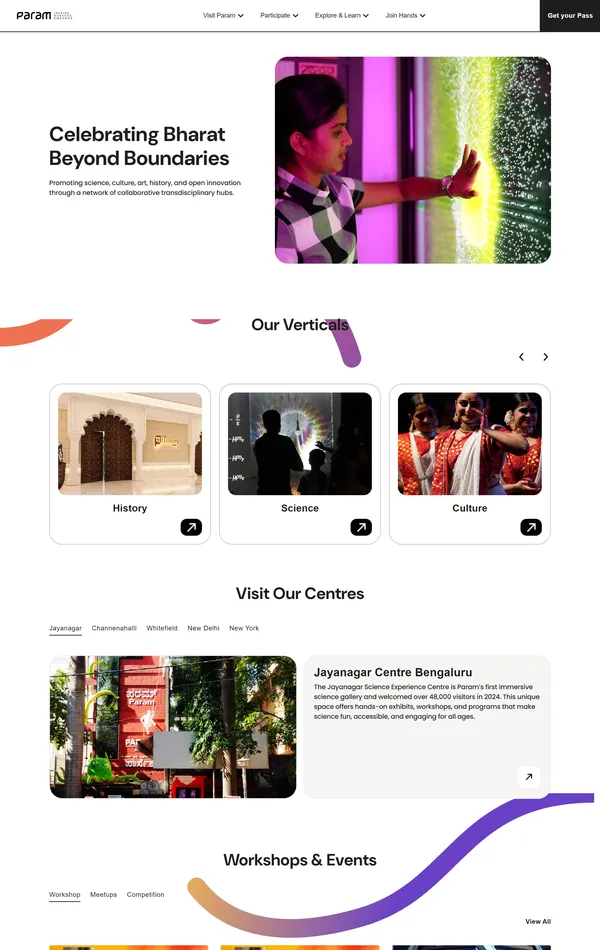 Главная Param Foundation, тематика — Образование, цвета — Белый, Серый, стиль — Корпоративный, типографика — Без засечек