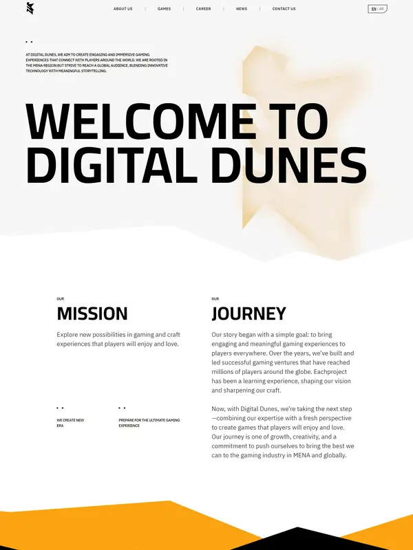 Главная Digital Dunes, тематика — Другое, цвета — Белый, Черный, Серый, стиль — Корпоративный, Минимализм, типографика — Без засечек