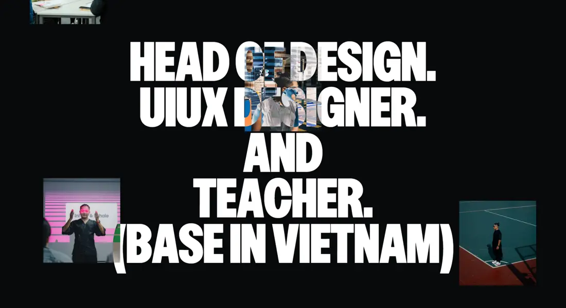 Секция «Об авторе» с сайта https://www.sunhung.net/, тематика — Дизайн, цвета — Белый, Черный, Серый, стиль — Минимализм, Брутализм, типографика — Без засечек