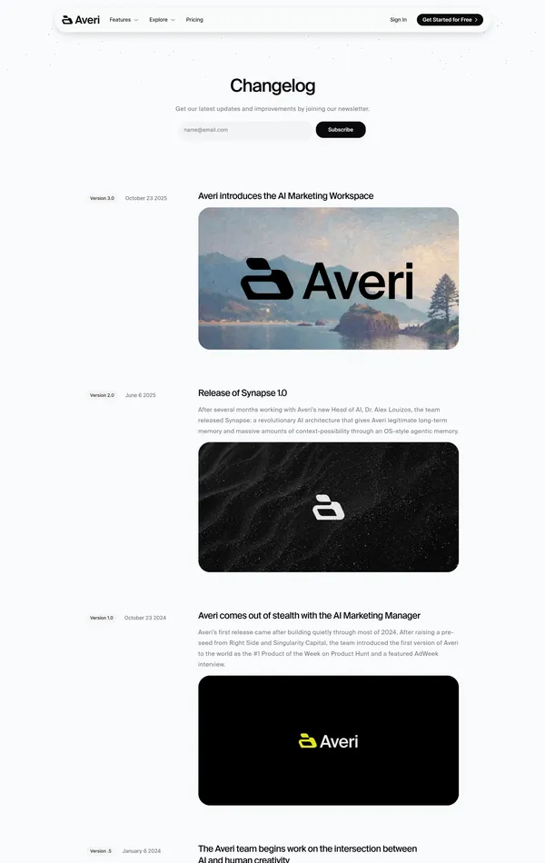 Блог Averi, тематика — IT и программное обеспечение, цвета — Белый, Черный, стиль — Минимализм, типографика — Без засечек