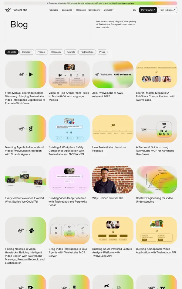 Блог TwelveLabs, тематика — Блог, цвета — Белый, стиль — Корпоративный, типографика — Без засечек