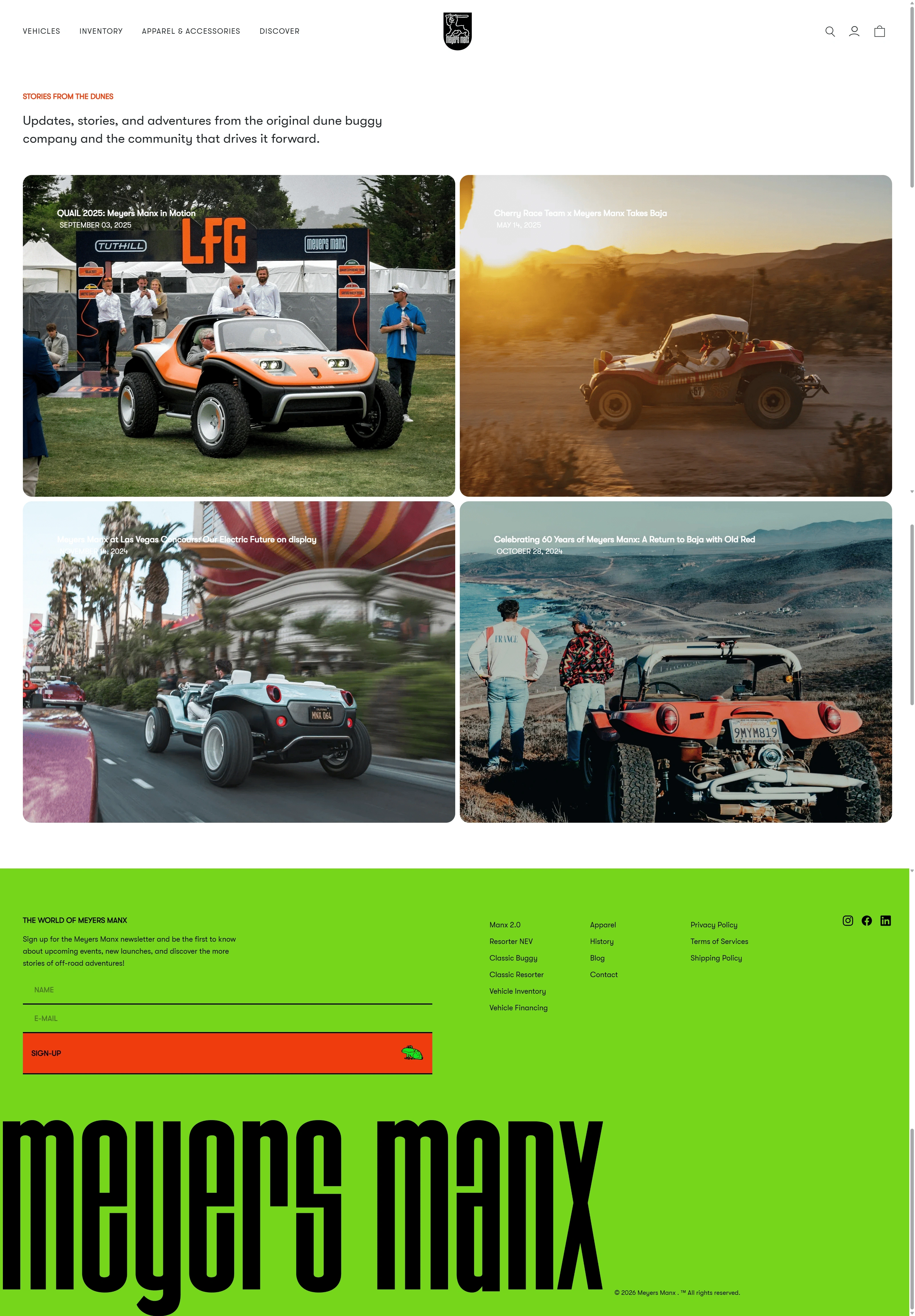 Meyers Manx Блог Meyers Manx, тематика — Другое, цвета — Черный, Серый, Зеленый, стиль — Карточный, Брутализм, типографика — Без засечек, Декоративные