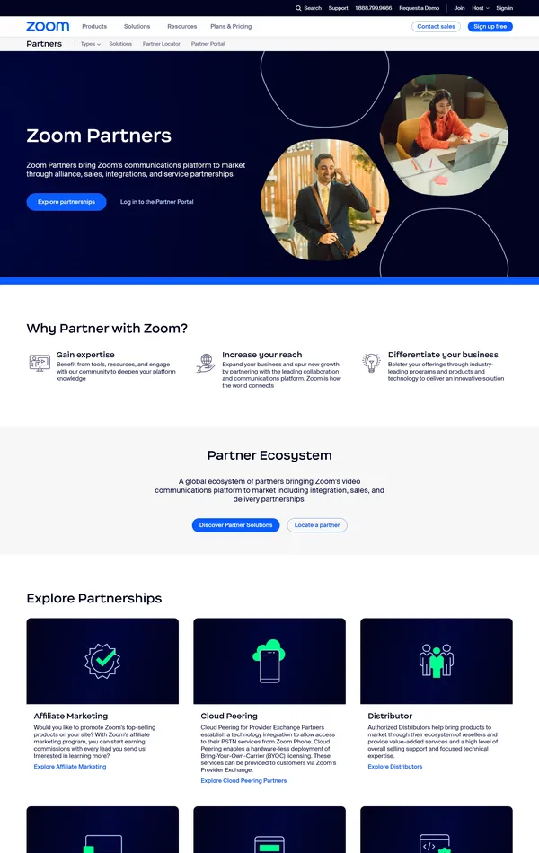 Многостраничный сайт Zoom, тематика — IT и программное обеспечение, SaaS, цвета — Белый, Черный, Серый, стиль — Корпоративный, типографика — Без засечек