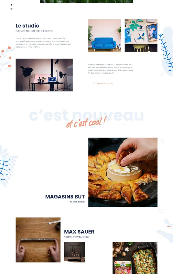 Главная JVEB Studio, тематика — Дизайн, цвета — Белый, стиль — Корпоративный, типографика — Без засечек, Рукописные