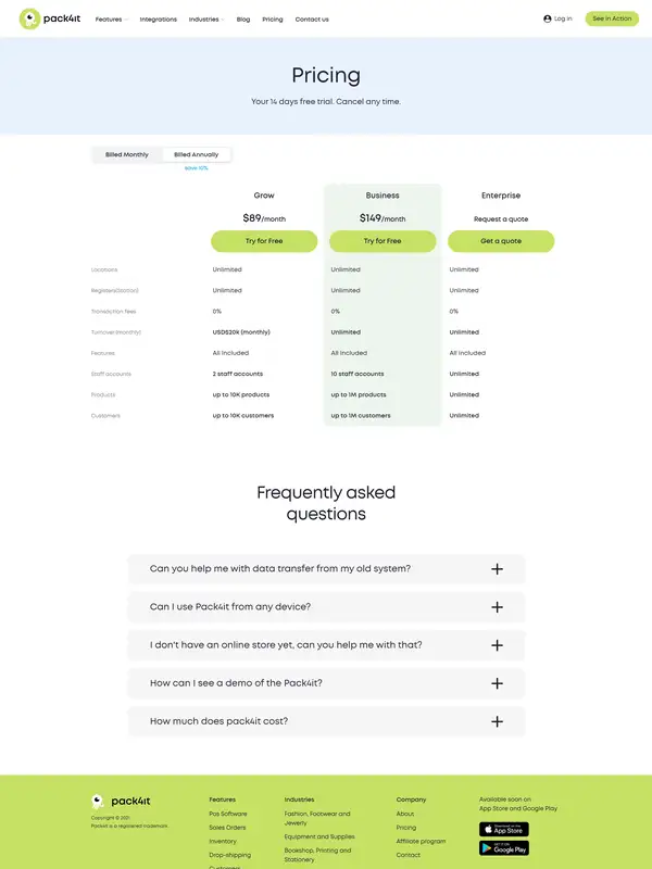 Продукт Pack4it, тематика — SaaS, цвета — Белый, Желтый, стиль — Корпоративный, Минимализм, типографика — Без засечек