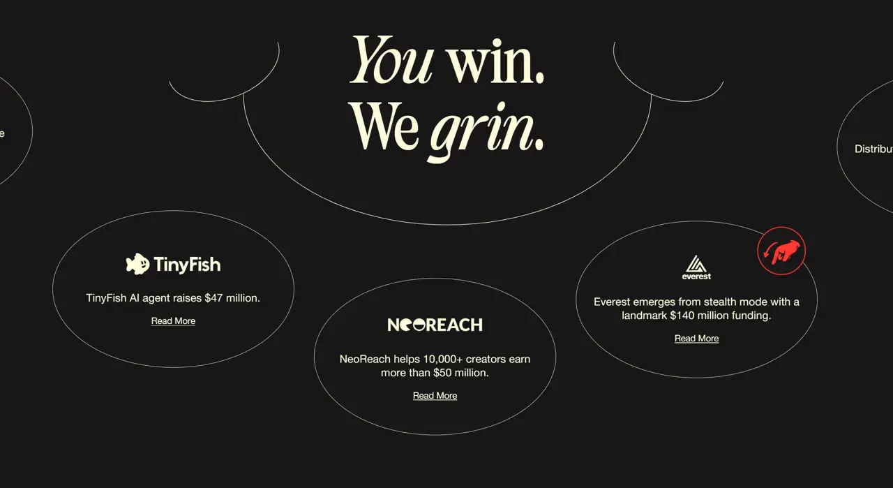 Секция «Кейсы» с сайта https://griflan.com/, тематика — Агентство , цвета — Черный, стиль — Минимализм, Типографика, типографика — С засечками, Декоративные