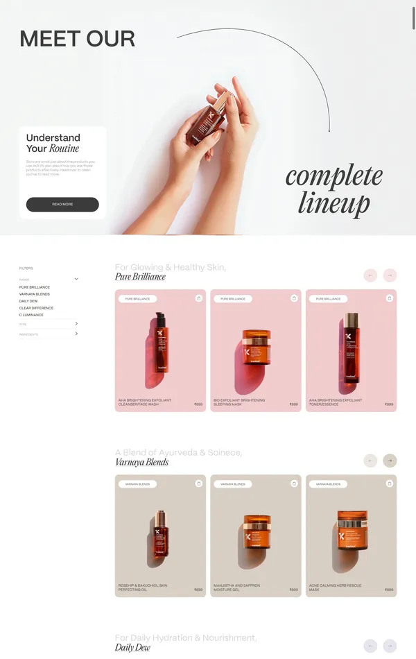 Каталог TrueKind, тематика — Красота, цвета — Белый, стиль — Корпоративный, Минимализм, типографика — Без засечек