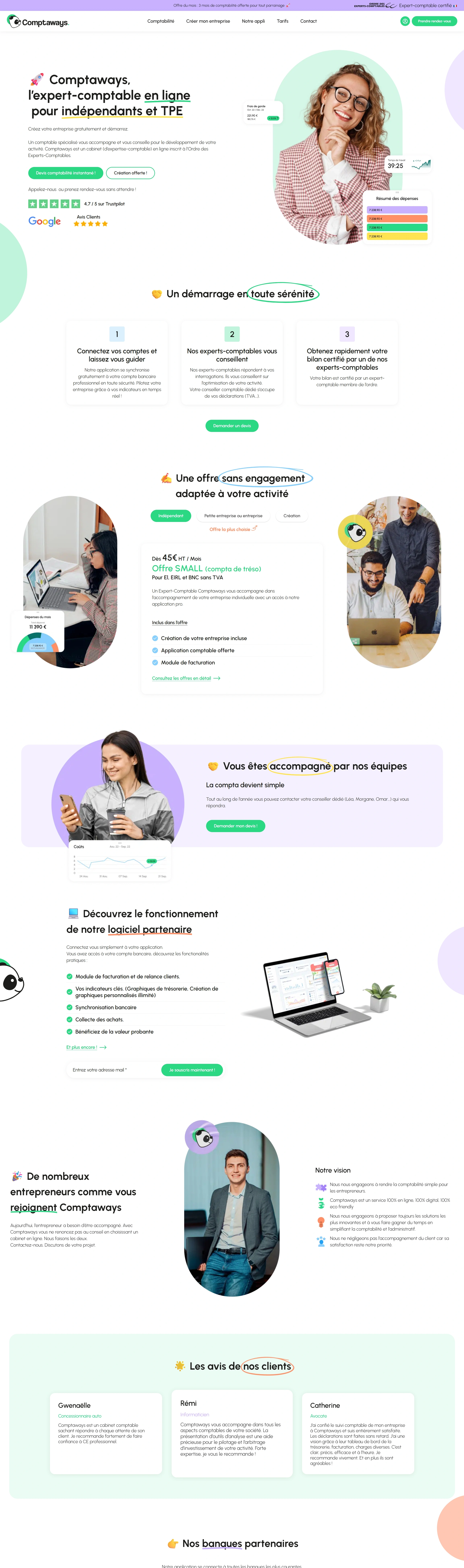 Comptaways Главная Comptaways, тематика — Бизнес и профессиональные услуги, цвета — Белый, Серый, стиль — Плоский, Корпоративный, типографика — Без засечек
