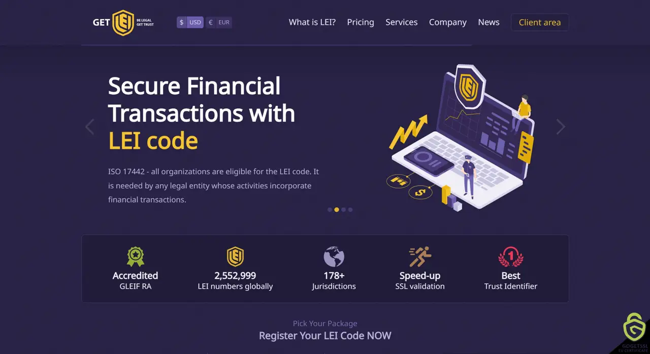 Секция «Первый экран» с сайта https://www.getlei.com/, тематика — Бизнес и профессиональные услуги, цвета — Черный, стиль — Плоский, Корпоративный, типографика — Без засечек