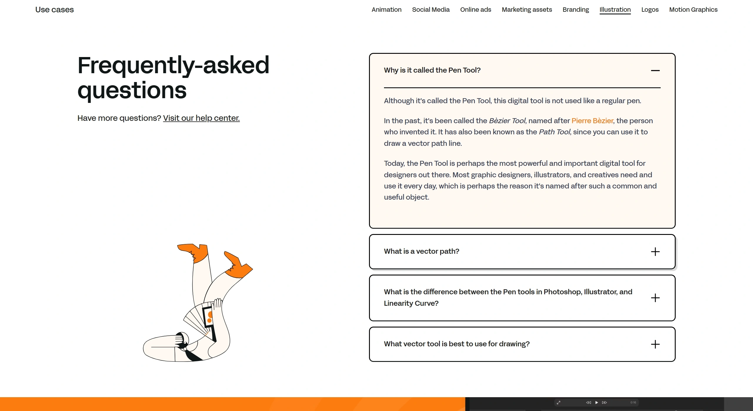 Linearity Секция «FAQ» с сайта https://www.linearity.io/, тематика — Дизайн, цвета — Белый, стиль — Минимализм, типографика — Без засечек