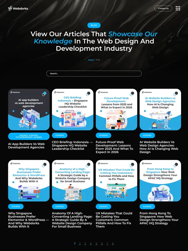 Блог Web Design Agency, тематика — Агентство , цвета — Черный, стиль — Корпоративный, Карточный, типографика — Без засечек