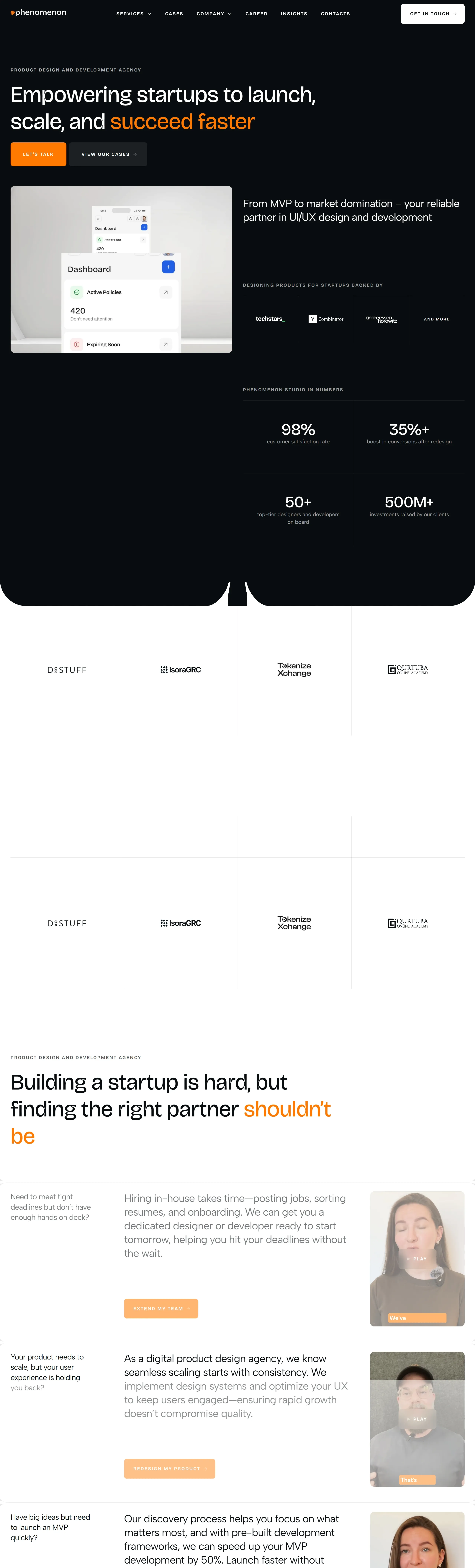 Phenomenon Главная Phenomenon, тематика — Дизайн, IT и программное обеспечение, цвета — Белый, Черный, стиль — Корпоративный, Минимализм, типографика — Без засечек