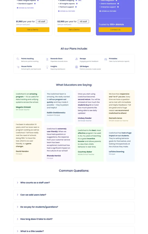 Продукт LiveSchool, тематика — Образование, цвета — Белый, стиль — Корпоративный, типографика — Без засечек