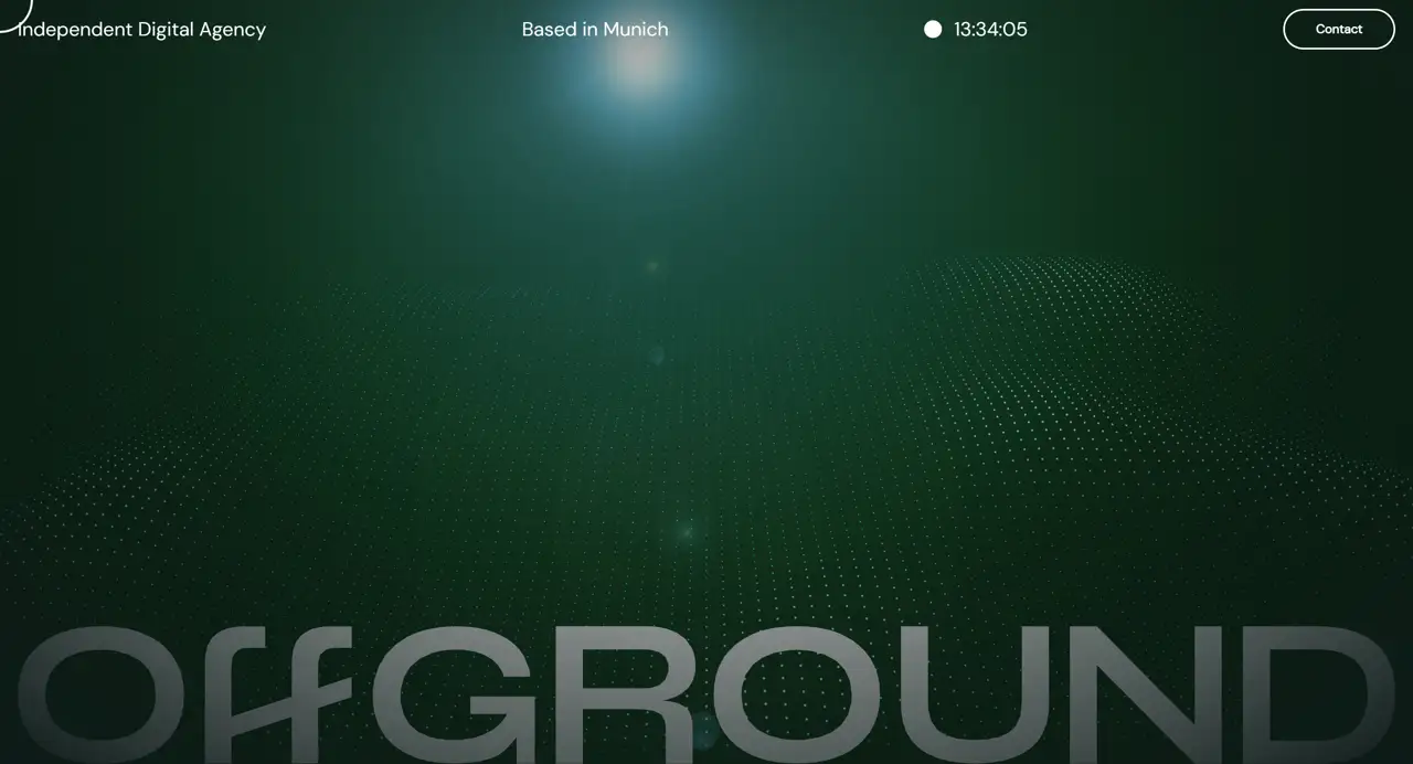 Секция «Первый экран» с сайта https://offground.solutions/, тематика — Агентство , цвета — Черный, стиль — Минимализм, типографика — Без засечек, Декоративные