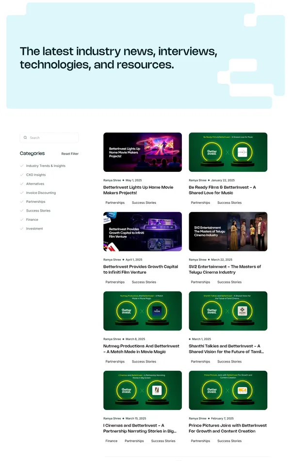 Блог BetterInvest, тематика — Финансы, цвета — Белый, стиль — Корпоративный, типографика — Без засечек