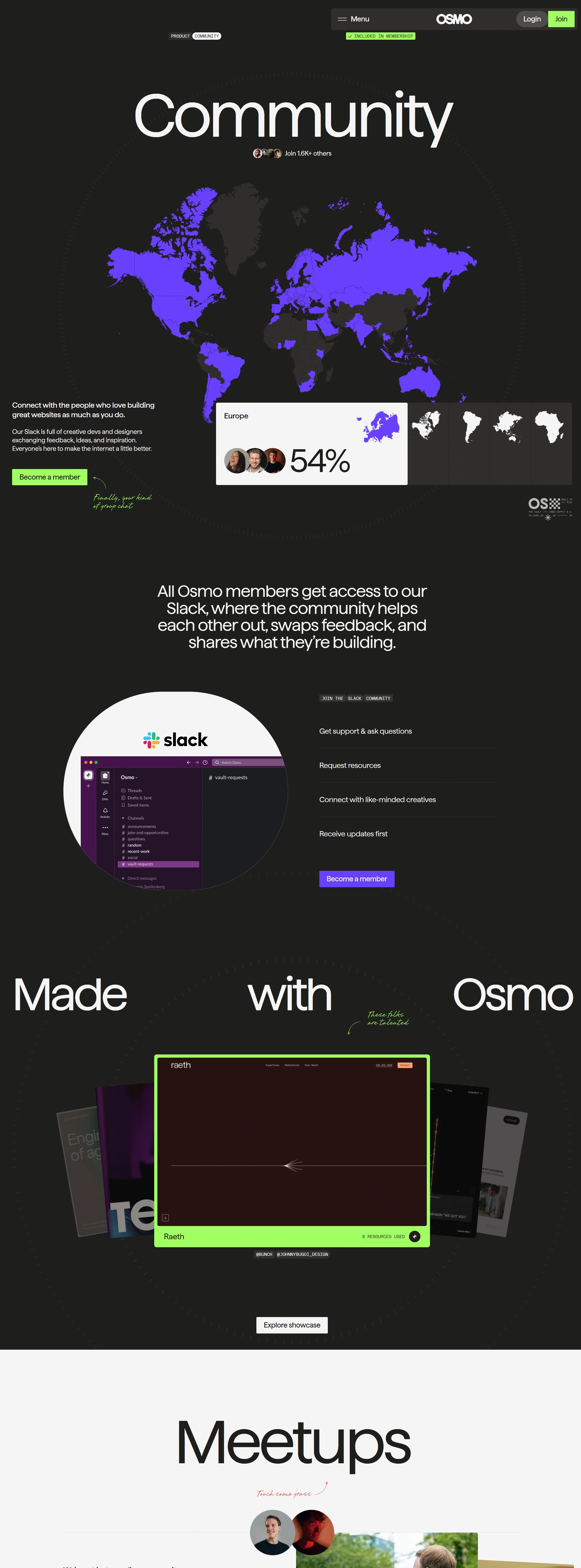 Osmo Многостраничный сайт Osmo, тематика — Комьюнити, цвета — Белый, Черный, стиль — Корпоративный, Типографика, типографика — Без засечек