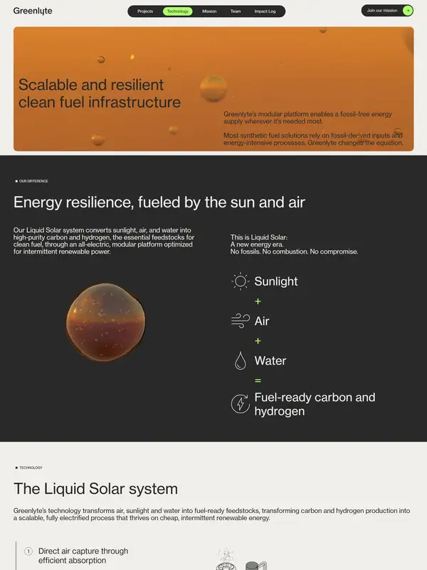 Лендинг Greenlyte Tech, тематика — Другое, цвета — Белый, Черный, Серый, стиль — Корпоративный, Минимализм, типографика — Без засечек