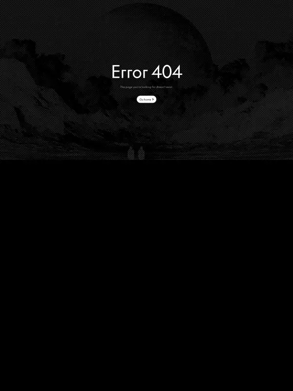 404-страница Cosmos, тематика — Крипто  и блокчейн, цвета — Черный, стиль — Минимализм, типографика — Без засечек
