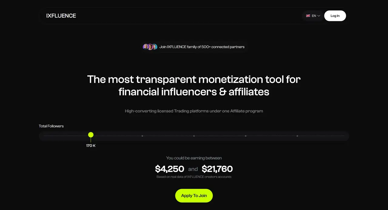 Секция «Призыв к действию» с сайта https://ixfluence.com/, тематика — Маркетинг, цвета — Черный, стиль — Корпоративный, Минимализм, типографика — Без засечек