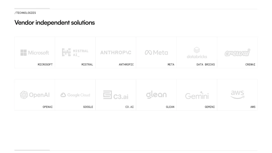 Секция «Партнеры» с сайта https://subduxion.com/, тематика — IT и программное обеспечение, цвета — Белый, стиль — Корпоративный, Минимализм, типографика — Без засечек