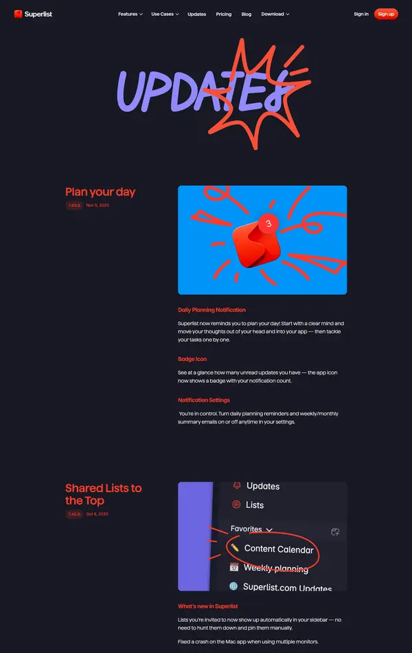Продукт Superlist, тематика — SaaS, цвета — Черный, стиль — Корпоративный, типографика — Без засечек