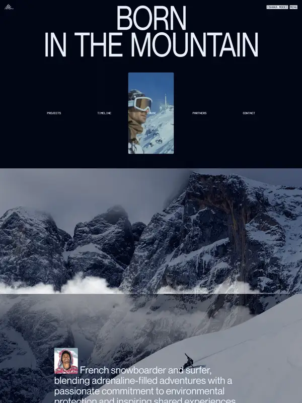 Лендинг Mathieu Crepel, тематика — Другое, цвета — Черный, Серый, стиль — Минимализм, Органический и природный, типографика — Без засечек, Декоративные