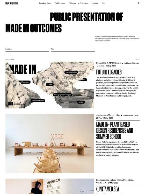 Каталог Made in Platform, тематика — Другое, цвета — Белый, Серый, стиль — Минимализм, Брутализм, типографика — Без засечек