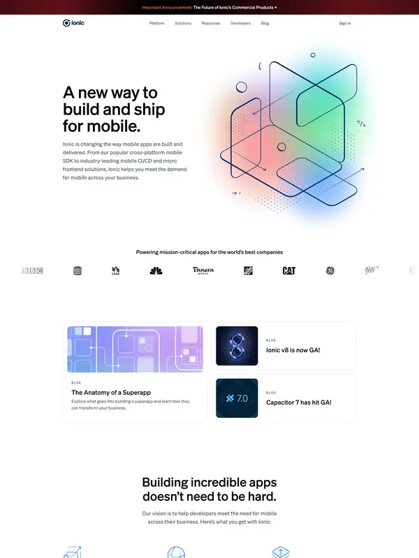 Главная Ionic, тематика — IT и программное обеспечение, цвета — Белый, Серый, стиль — Корпоративный, Минимализм, типографика — Без засечек