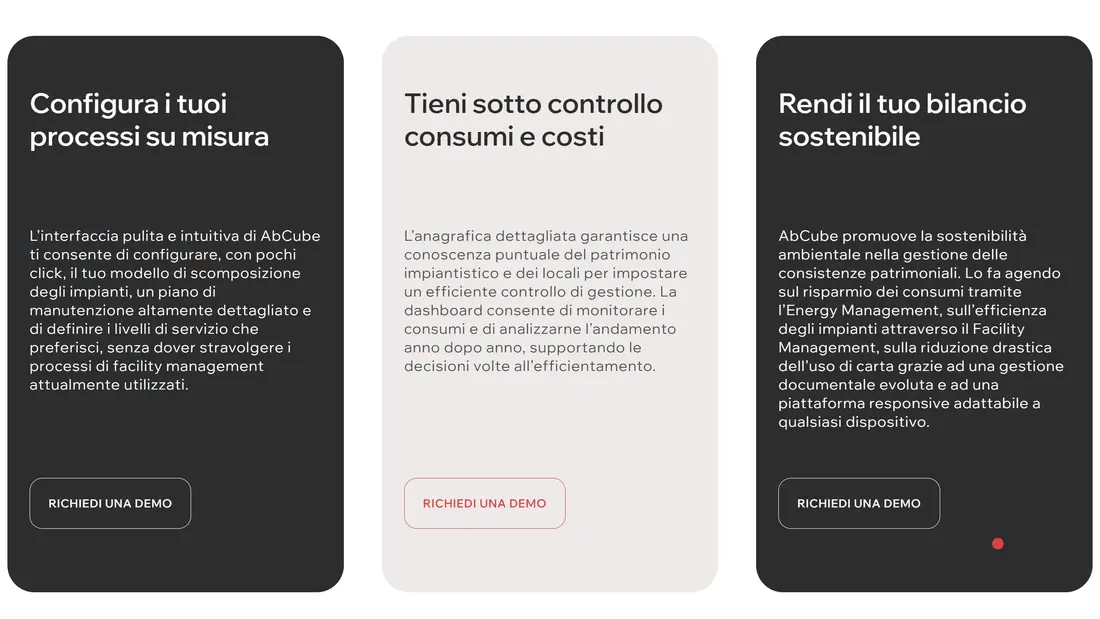 Секция «Призыв к действию» с сайта https://abcube.tech/, тематика — Бизнес и профессиональные услуги, цвета — Белый, Черный, Серый, стиль — Минимализм, типографика — Без засечек