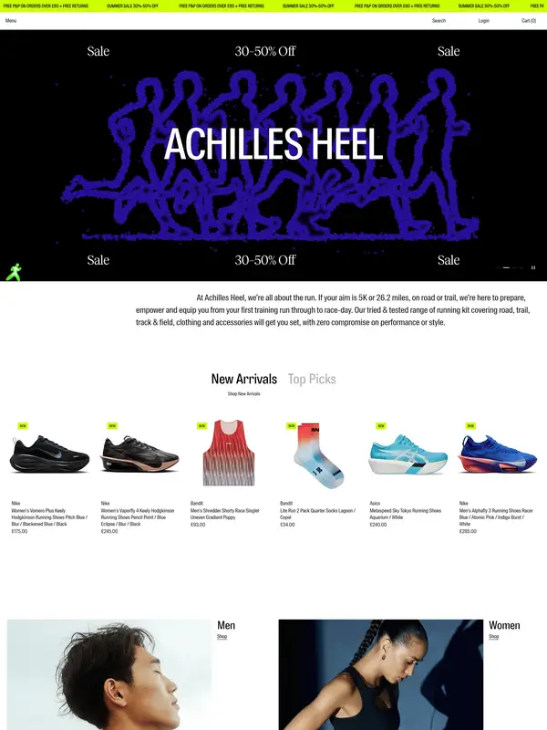 Каталог Achilles Heel, тематика — Интернет-магазин, цвета — Белый, Черный, Серый, стиль — Минимализм, Брутализм, типографика — Без засечек, Декоративные