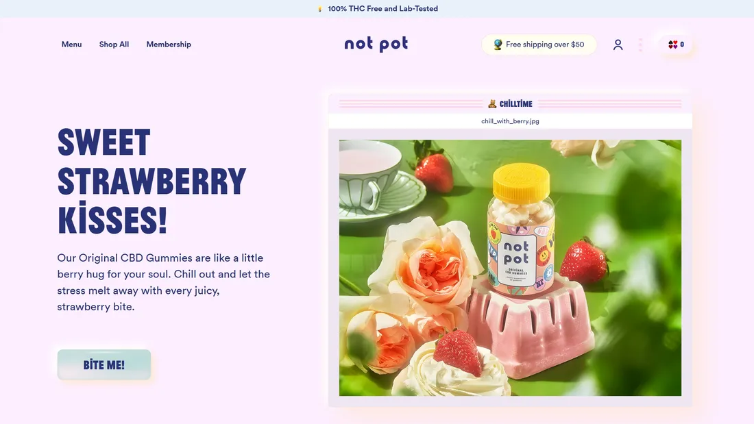 Секция «О продукте» с сайта https://notpot.com/, тематика — Продукт, цвета — Белый, Серый, стиль — Классический, Плоский, типографика — Без засечек