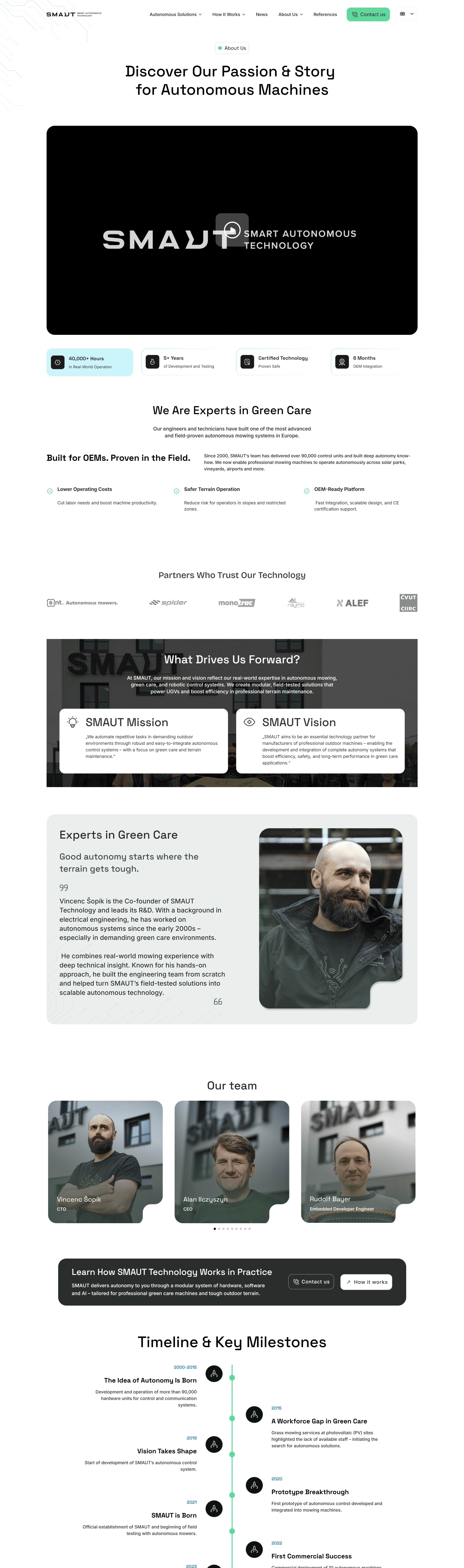 SMAUT Страница о компании SMAUT, тематика — IT и программное обеспечение, цвета — Белый, Черный, Серый, стиль — Корпоративный, Минимализм, типографика — Без засечек