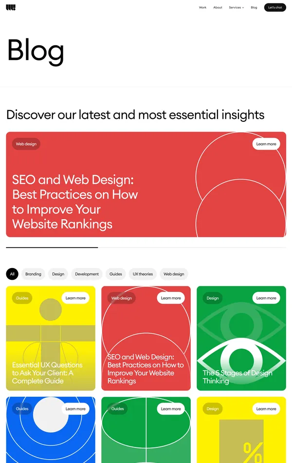 Блог Webgamma, тематика — Дизайн, цвета — Белый, Черный, Красный, стиль — Минимализм, типографика — Без засечек