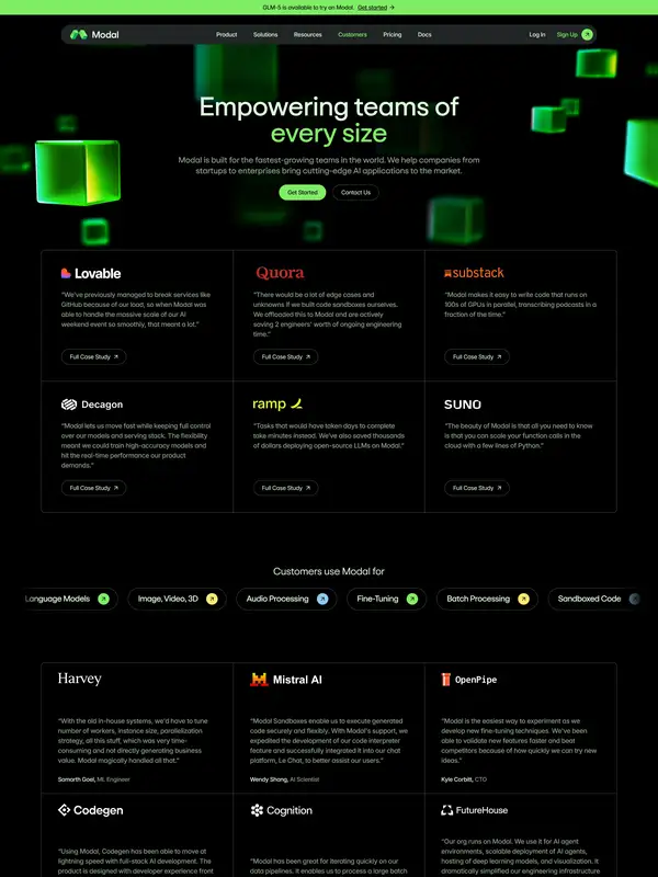 Многостраничный сайт Modal, тематика — SaaS, цвета — Черный, стиль — Корпоративный, Минимализм, типографика — Без засечек